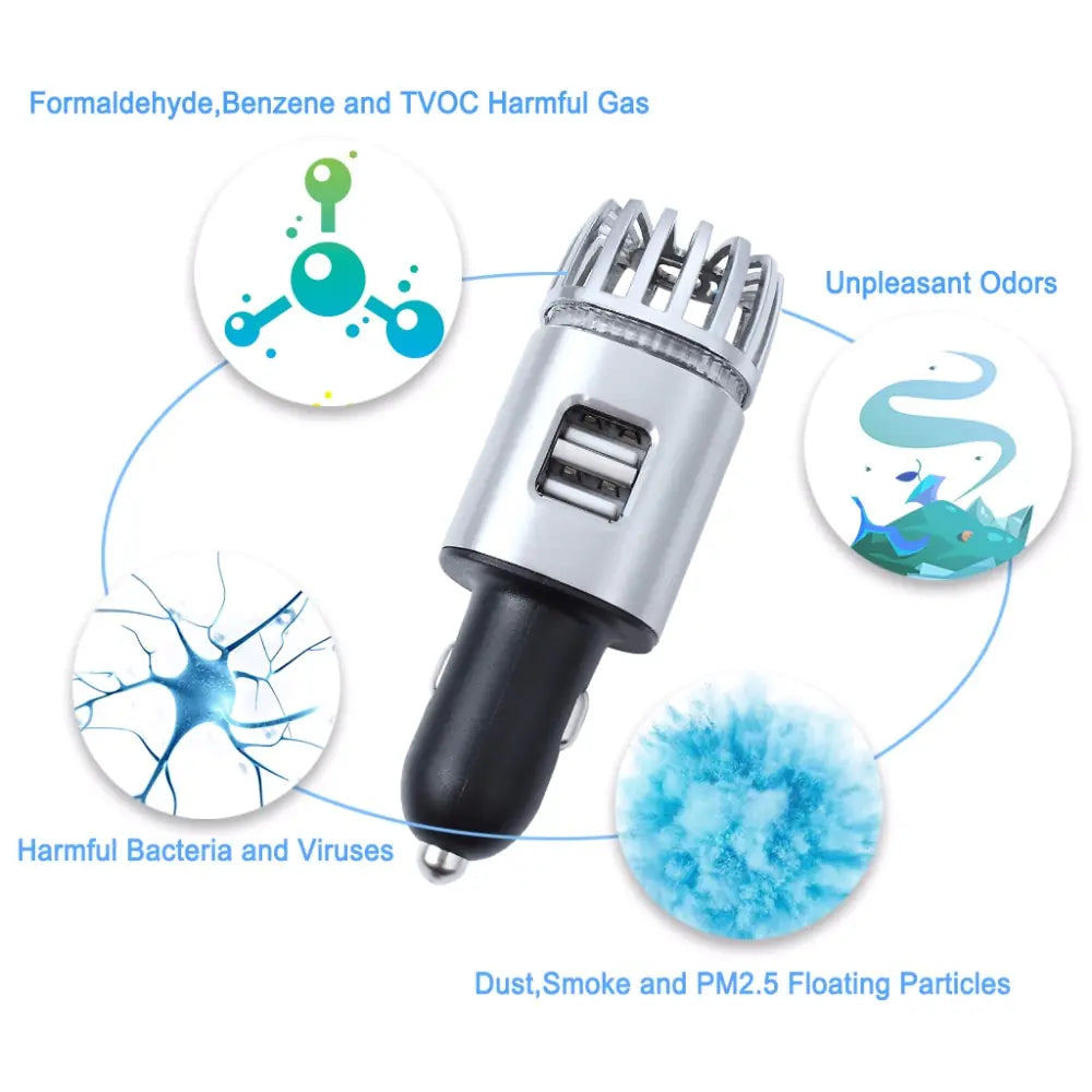 Car Ionizer Air Purifier with Charger